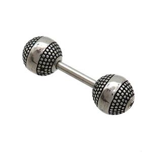 Stainless Steel Charms Anique Silver, approx 10mm, 30mm [SSB3099]