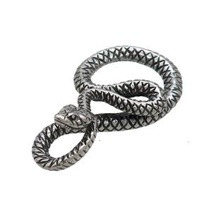 Stainless Steel Snake Pendant Antique Silver, approx 26-45mm [SSB3121]