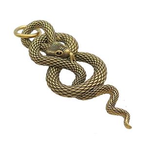 Stainless Steel Snake Charms Pendant Antique Gold, approx 20-55mm [SSB3125]
