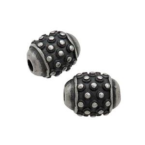 Stainless Steel Barrel Beads Antique Silver, approx 9.5-12mm [SSB3151]