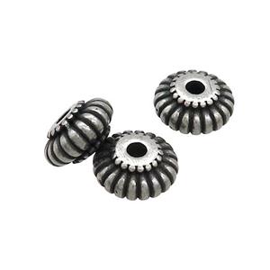 Stainless Steel Rondelle Beads Antique Silver, approx 5x10mm [SSB3230]