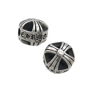 Stainless Steel Round Beads Antique Silver, approx 10mm [SSB3262]