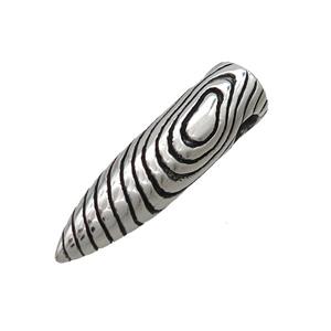 Stainless Steel Bulle Pendant Antique Silver, approx 10-35mm, 5mm hole [SSB3297]