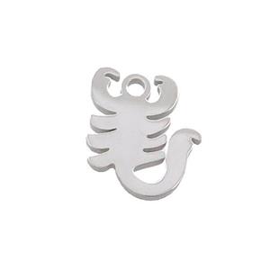 Raw Stainless Steel Scorpion Charms Pendant, approx 12-14mm [SSB3322]