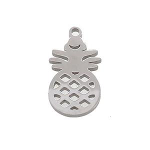 Raw Stainless Steel Pineapple Charms Pendant, approx 10-16mm [SSB3366]