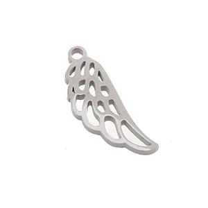 Raw Stainless Steel Angel Wings Charms Pendant, approx 6-18mm [SSB3390]