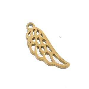 Stainless Steel Angel Wings Charms Pendant Gold Plated, approx 6-18mm [SSB3391]