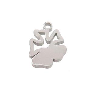 Raw Stainless Steel Flower Pendant, approx 9.5-13mm [SSB3392]