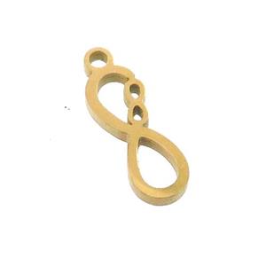 Stainless Steel Infinity Charms Pendant Gold Plated, approx 5-13mm [SSB3431]