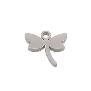 Raw Stainless Steel Dragonfly Charms Pendant, approx 9-10mm [SSB3432]