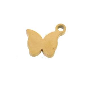 Stainless Steel Butterfly Charms Pendant Gold Plated, approx 6-8mm [SSB3441]