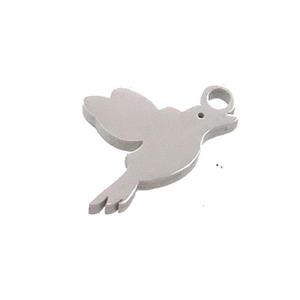 Raw Stainless Steel Birds Charms Pendant, approx 9-10mm [SSB3442]