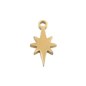 Stainless Steel Northstar Pendant Gold Plated, approx 7-10mm [SSB3445]