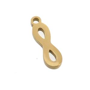 Stainless Steel Infinity Charms Pendant Gold Plated, approx 4-12mm [SSB3451]