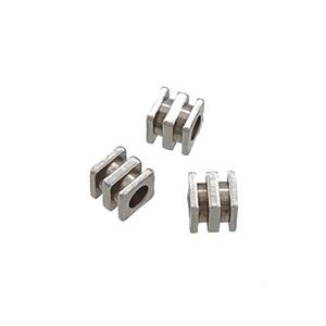 Raw Stainless Steel Square Spacer Beads, approx 3mm [SSB3542]