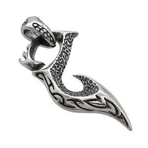 Stainless Steel Tribal Charms Pendant Antique Silver, approx 22-45mm [SSB3572]