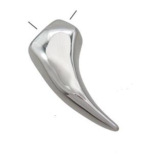 Raw Stainless Steel Tribal Horn Charms Pendant, approx 15-37mm [SSB3579]