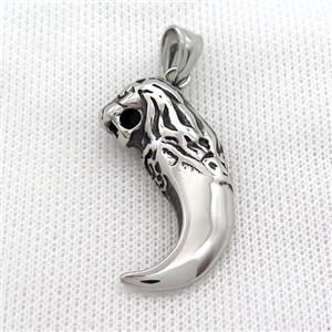 Stainless Steel Lion Pendant Antique Silver, approx 15-40mm [SSB3585]
