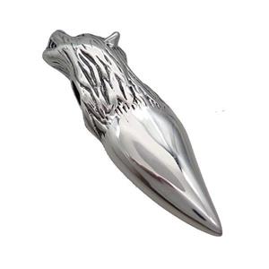 Stainless Steel Leopard Pendant Antique Silver, approx 15-50mm [SSB3587]