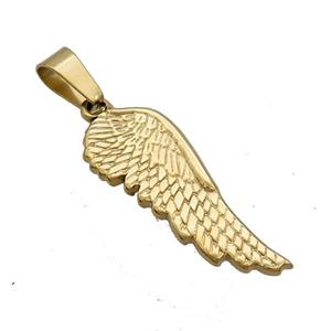 Stainless Steel Angel Wings Pendant Gold Plated, approx 13-38mm [SSB3615]