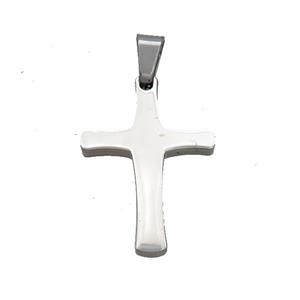 Raw Stainless Steel Cross, approx 22-32mm [SSB3637]