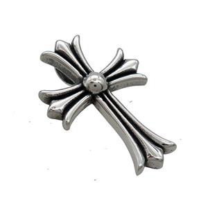 Stainless Steel Cross Pendant Antique Silver, approx 22-34mm [SSB3642]