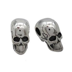 Stainless Steel Skull Charms Pendant Antique Silver, approx 13-20mm [SSB3678]