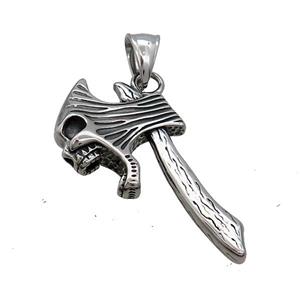 Stainless Steel Thor Axe Charms Pendant Antique Silver, approx 20-45mm [SSB3704]