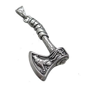 Stainless Steel Thor Axe Charms Pendant Antique Silver, approx 25-48mm [SSB3706]