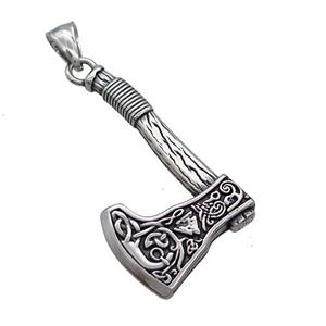 Stainless Steel Thor Axe Charms Pendant Antique Silver, approx 25-48mm [SSB3707]