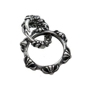 Stainless Steel Links Pendant Antique Silver, approx 12-15mm, 20mm [SSB3709]