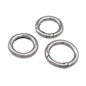 Stainless Steel Carabiner Clasp Antique Silver, approx 20mm [SSB3860-20MM]