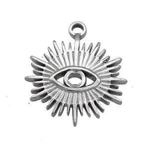 Raw Stainless Steel Eye Charms Pendant, approx 18mm [SSB4041]