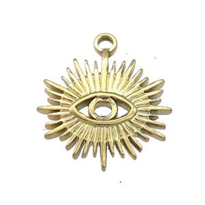 Stainless Steel Eye Charms Pendant Gold Plated, approx 18mm [SSB4042]