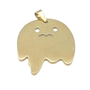 Stainless Steel Pendant Halloween Ghost Gold Plated, approx 25-30mm [SSB4049]