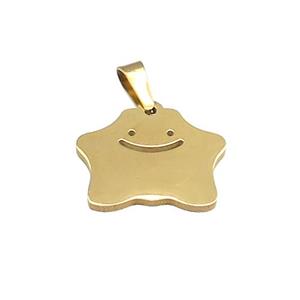 Stainless Steel Pendant Halloween Ghost Gold Plated, approx 15.5-18.5mm [SSB4055]