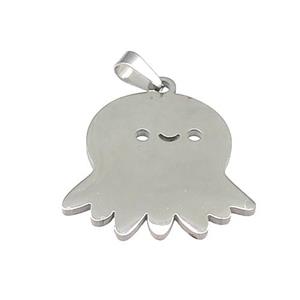 Raw Stainless Steel Halloween Ghost Charms Pendant, approx 25mm [SSB4056]