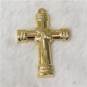 Stainless Steel Cross Pendant Gold Plated, approx 30-40mm [SSB4063]