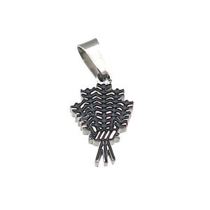Raw Feather Charms Stainless Steel Pendant Painted, approx 9.5-13mm [SSB4625]