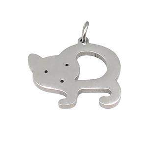 Cats Charms Stainless Steel Pendant Raw, approx 16-18mm [SSB4663]