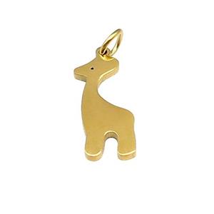 Giraffee Charms Stainless Steel Pendant Gold, approx 8-18mm [SSB4670]