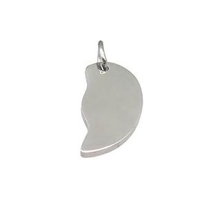 Raw Stainless Steel Leaf Pendant, approx 8-15mm [SSB4681]