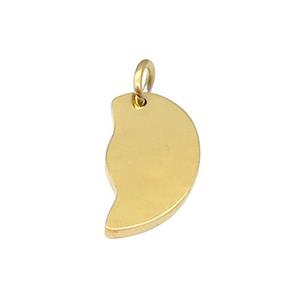 Stainless Steel Leaf Pendant Gold Plated, approx 8-15mm [SSB4682]