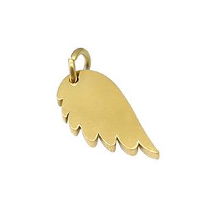 Angel Wings Charms Stainless Steel Pendant Gold Plated, approx 7-15mm [SSB4686]