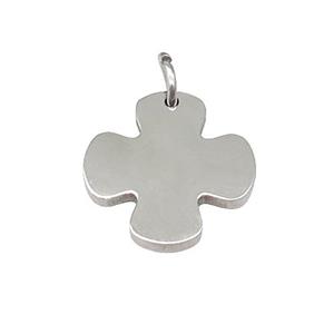 Raw Stainless Steel Cross Pendant, approx 14mm [SSB4693]