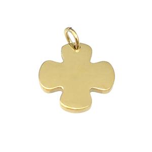 Stainless Steel Cross Pendant Gold Plated, approx 14mm [SSB4694]