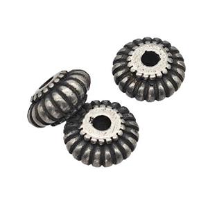 Stainless Steel Rondelle Beads Antique Silver, approx 5-10mm [SSB5186]