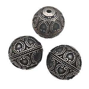 Stainless Steel Round Beads Antique Silver, approx 20mm [SSB5192]