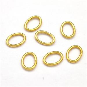 Stainless Steel Oval Jump Rings Gold Plated, approx 5.5x7.5mm [SSB5219]