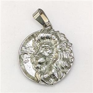 Raw 201 Stainless Steel Lion Pendant, approx 35mm [SSB5232]